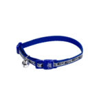 LAZERBRITE Reflective Adjustable Breakaway Cat Collar, Blue