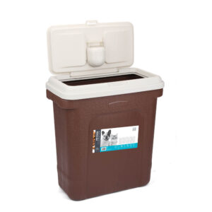 Metal pet food container on sale