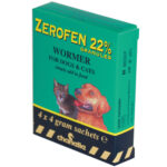 ZEROFEN Cat & Dog Wormer Granules, 4 Pack