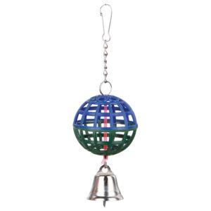 TRIXIE Lattice Ball with Chain & Bell, 7cm