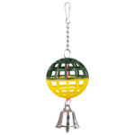TRIXIE Lattice Ball with Chain & Bell, 7cm