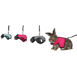 TRIXIE Large Rabbit Soft Harness with leash 25-40cm, Leash 1.20m