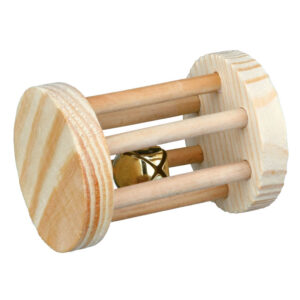 TRIXIE Wooden Play Roll with Bell, 5x7cm