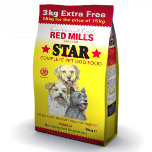 RED MILLS STAR Dog food 15kG + 3kg Extra Free
