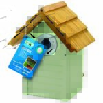 GARDMAN Beach Hut Nest Box – Sage Green