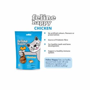 FELINE HAPPY Chicken Flavoured Cat Treat, 60g