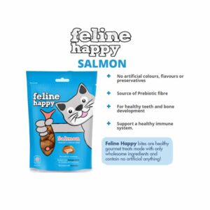 FELINE HAPPY Salmon Flavoured Cat Treat, 60g