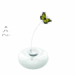 M-PETS Crazy Butterfly Interactive Cat Toy, White