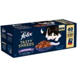 FELIX Tasty Shreds Mixed Selection Pouch,  40x80g