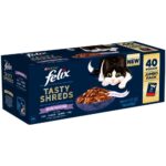 FELIX Tasty Shreds Mixed Selection Pouch, 40x80g