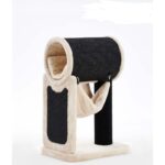 BLUE PAW Scratcher with Barrel and Hammock, Black & White