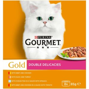 GOURMET Gold Double Delicacies Can Multipack, 8x85g