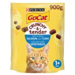 GO-CAT Crunchy & Tender Salmon, Tuna & Vegetable, 900g