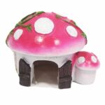 BETTA Pink Mushroom House for Aquariums