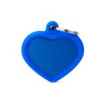 MY FAMILY Blue Heart Rubber ID Tag