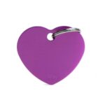MY FAMILY Big Heart Purple ID Tag