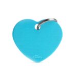 MY FAMILY Big Heart Light Blue Aluminium ID Tag