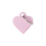MY FAMILY Small Pink Heart Aluminium ID Tag