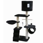 BLUE PAW X-Large Multi Level Cat Tree with Top Cave, Black