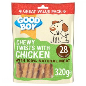 GOOD BOY Pawsley & Co Chewy Twists With Chicken 320g (Replacing Meaty Treaty due to Brexit)
