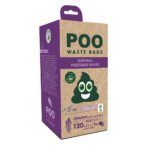 M-PETS Poo Organic Waste Bags Lavender. 120 Pack