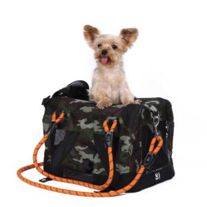 M-PETS Remix Travel Carrier with Orange Lead & Shoulder Belt