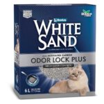 WHITE SAND Odour Lock Plus Cat Litter, 6 Litre