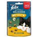 FELIX Naturally Delicious Cat Treats, Chicken & Catnip, 50g
