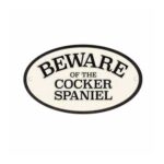 Beware of the Cocker Spaniel Oval Cast Iron Sign