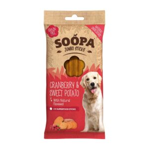 SOOPA Cranberry & Sweet Potato Jumbo Sticks for Dogs