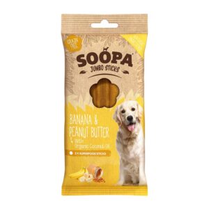 SOOPA Banana & Peanut Butter Jumbo Sticks for Dogs