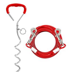 M-PETS Triangle Tie Out Stake Set with Compensator, 9 Metres