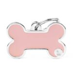 MY FAMILY Large Bone Pink ID Tag