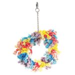 HAPPY PET Flossin’ Ring Bird Toy