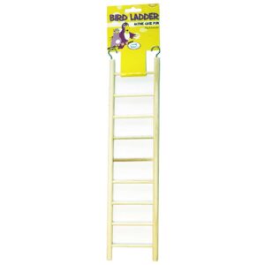 HAPPY PET Wooden Bird Ladder, 9 Step