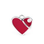 MY FAMILY Small Heart Red ID Tag
