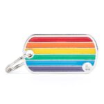 MY FAMILY Rainbow Flag Pet ID Tag