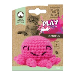M-PETS 100% Organic Cotton Pink Octopus Cat Toy