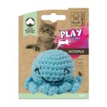 M-PETS 100% Organic Cotton Blue Octopus Cat Toy