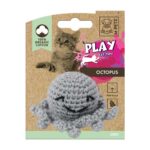 M-PETS 100% Organic Cotton Grey Octopus Cat Toy
