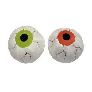 HAPPY PET Halloween Eyeball Dog Toy Assorted (Orange, Green) (2022)