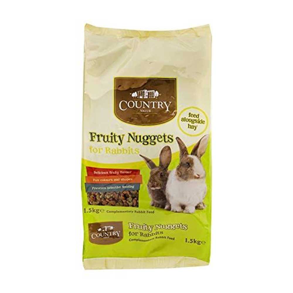 COUNTRY VALUE Fruity Nuggets for Rabbits, 1.5kg