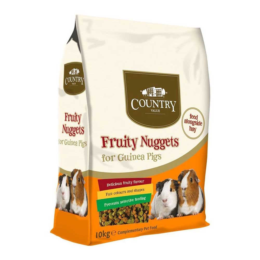 COUNTRY VALUE Fruity Nuggets for Guinea Pigs, 10kg