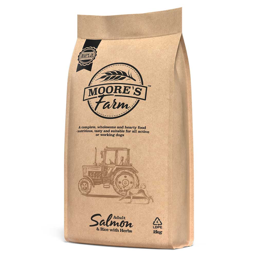 MOORE’S FARM Adult Salmon & Rice Dog Food, 2kg