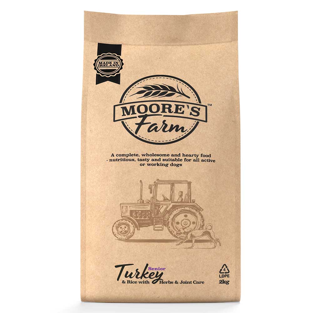 MOORE’S FARM Senior Turkey & Rice Dog Food, 2kg