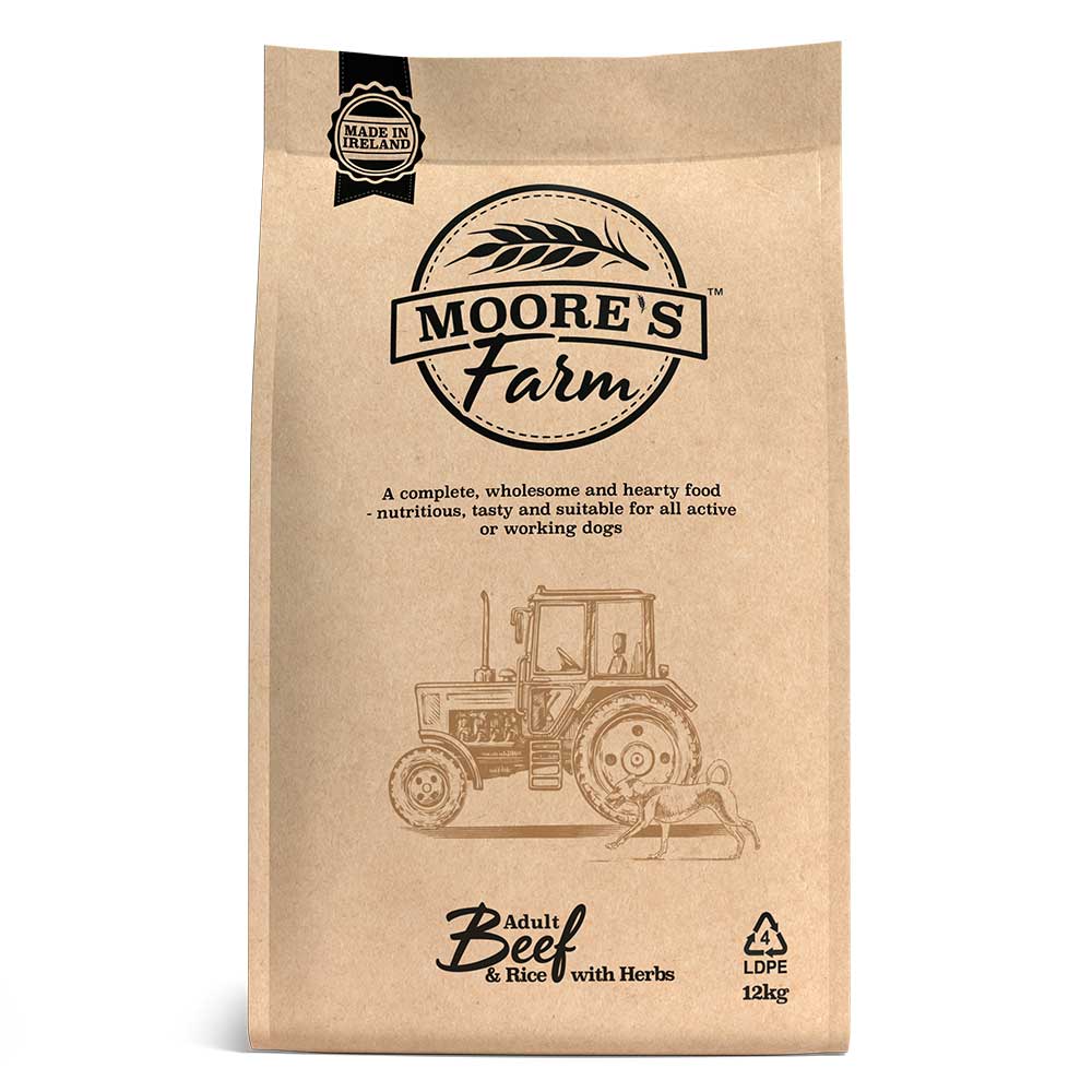 MOORE’S FARM Adult Beef & Rice, 12kg