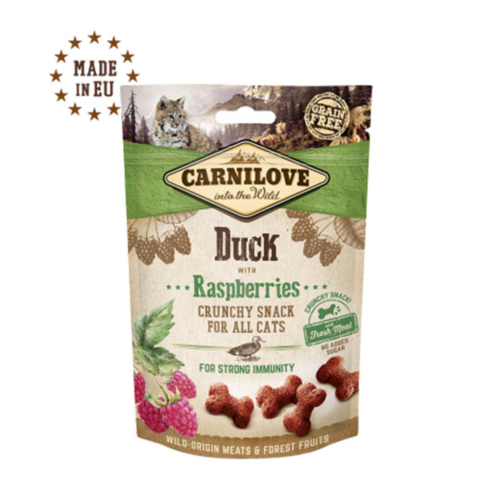 CARNILOVE Cat Crunchy Snack, Duck & Raspberry