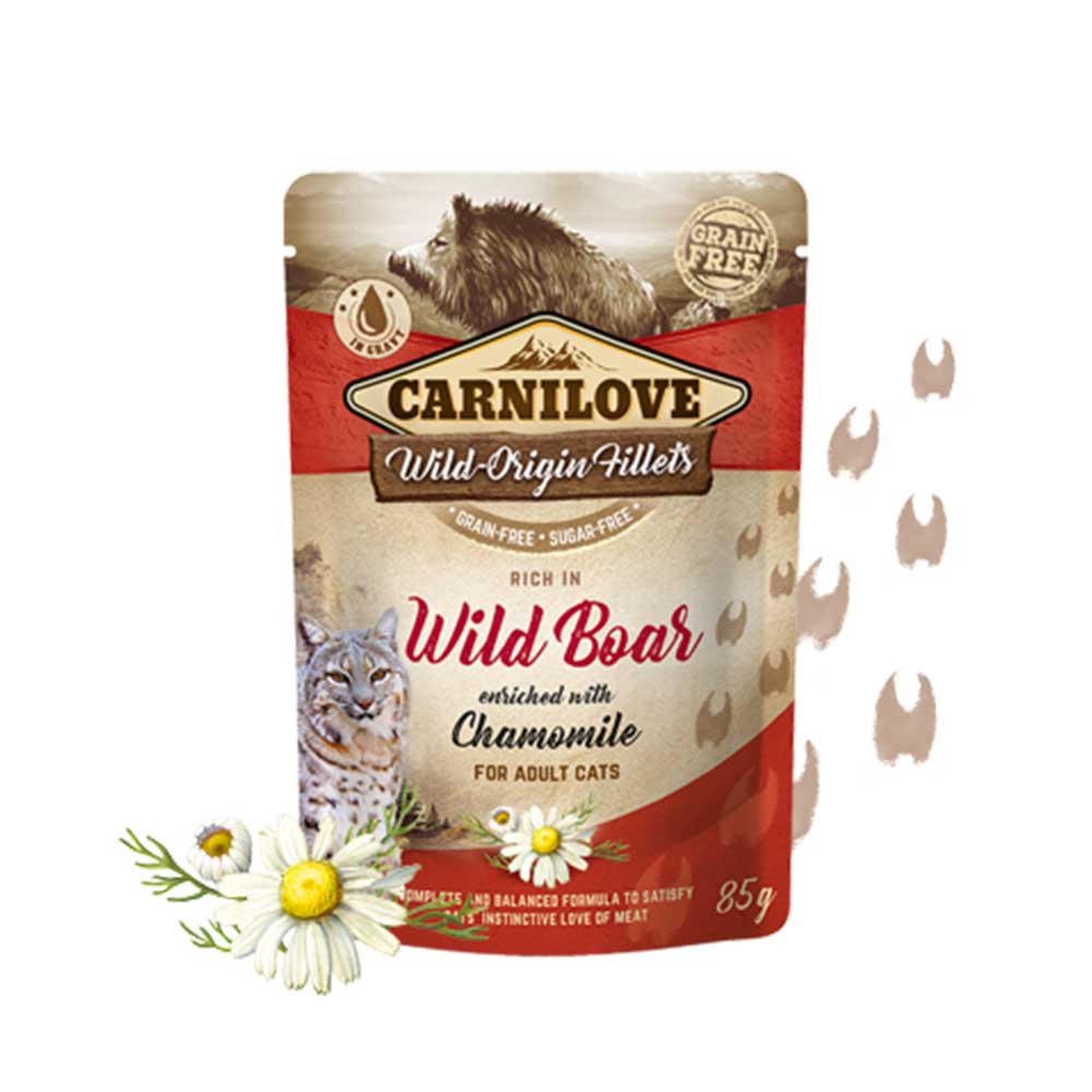 CARNILOVE Cat Pouch, Wild Boar & Chamomile