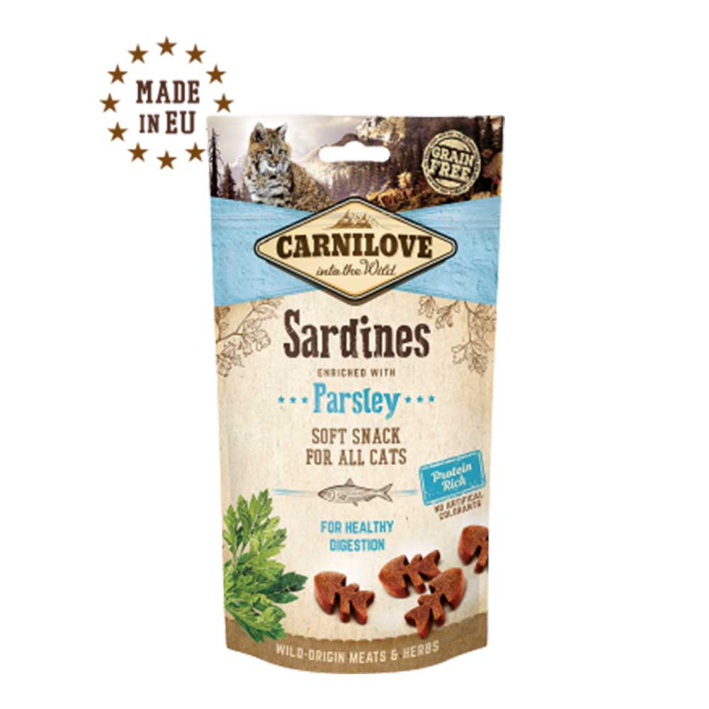 CARNILOVE Cat Crunchy Snack, Sardine & Parsley
