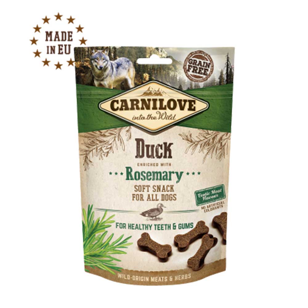 CARNILOVE Semi-Moist Dog Snack, Duck & Rosemary